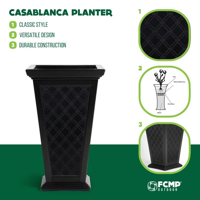 FCMP Outdoor  2 - Piece Self-Watering Plastic Pot Planter Set & Reviews | Wayfair