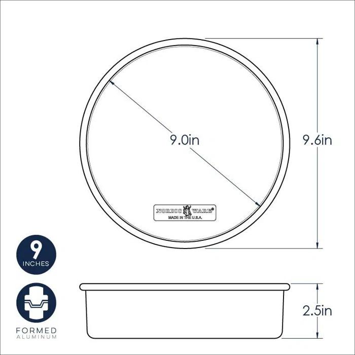 Nordic Ware Nordic Ware Natural Commercial 9 Inch Round Layer Cake Pan