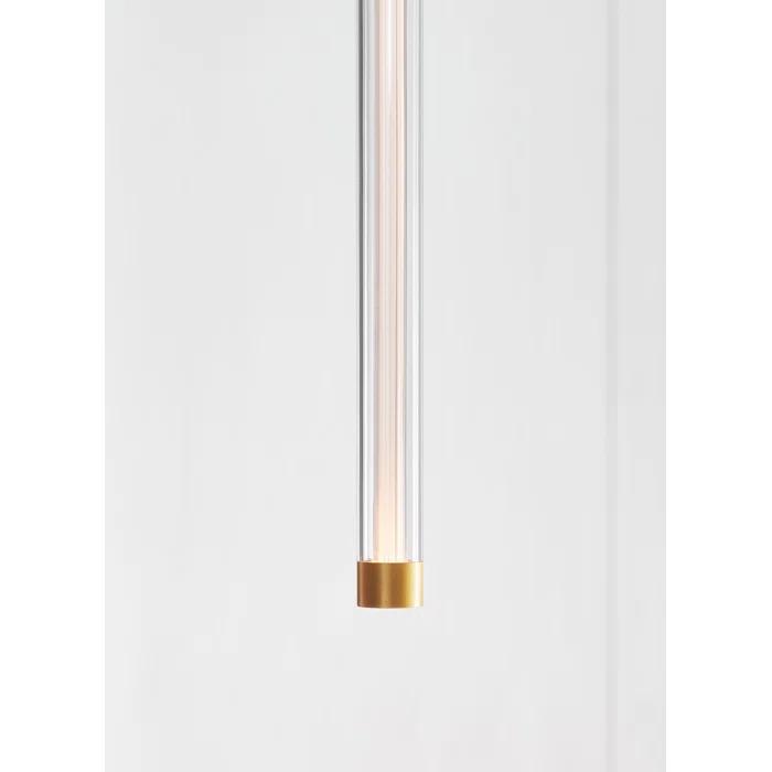 Ecliptic Natural Brass LED Pendant with Clear Glass Diffusion