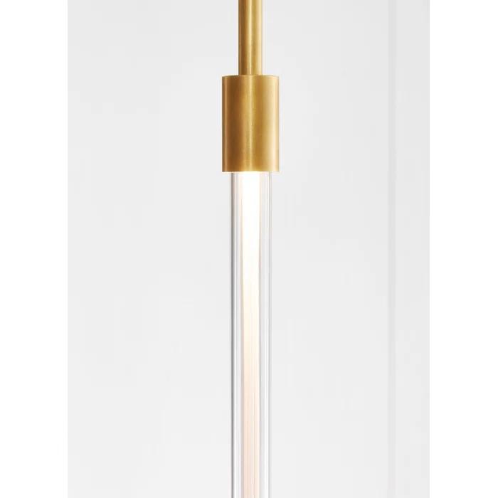 Ecliptic Natural Brass LED Pendant with Clear Glass Diffusion