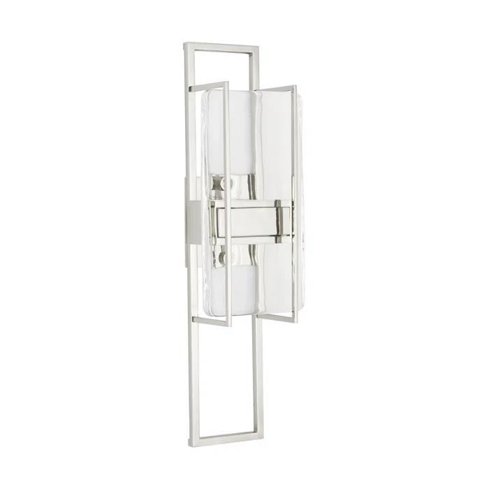 Duelle Polished Nickel Dimmable LED Wall Sconce 18" Height