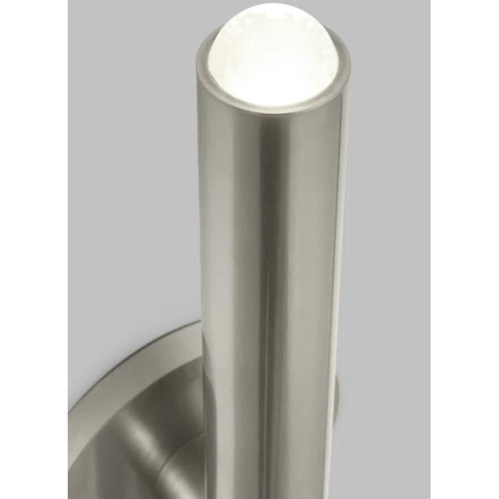 Ebell 16" Modern Dimmable LED Wall Sconce in Antique Nickel