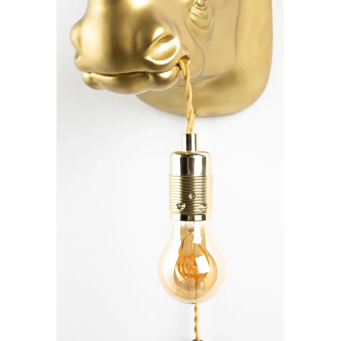 Bold Monkey Resin Flush Mounted Sconce