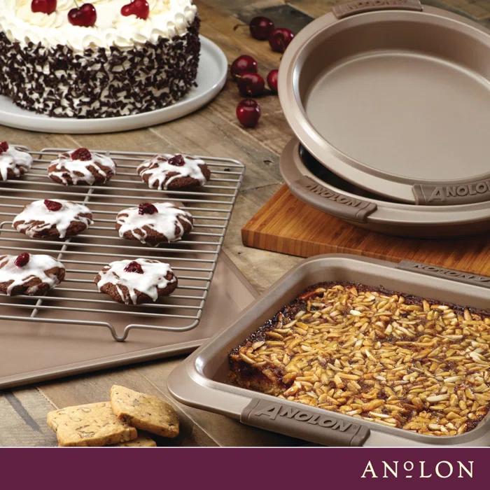 Anolon Advanced Nonstick Bakeware / Baking Set with Silicone Grips
