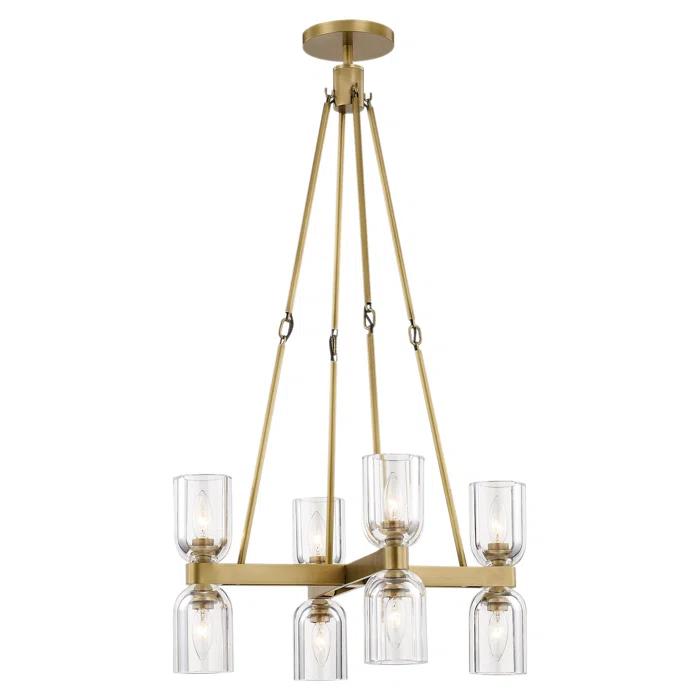 Lucian 8 - Light Modern Linear Chandelier