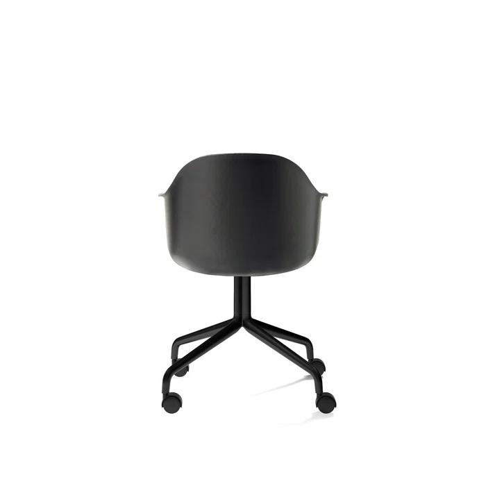 Elegant High Swivel Harbour Arm Chair in Sleek Black