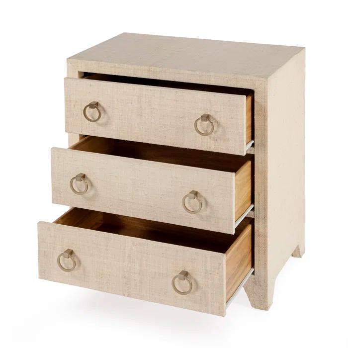 Butler Specialty Company Bar Harbor Natural Raffia 3 Drawer Chest - Natural