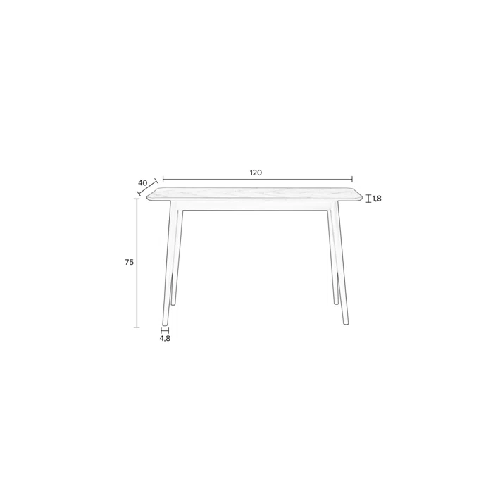 Luxury Furnitures Fabio 47'' Solid Wood Console Table