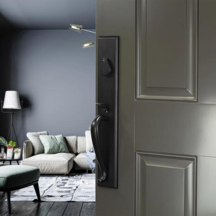 Bravura Hardware Handleset with Deadbolt and Door Rosette