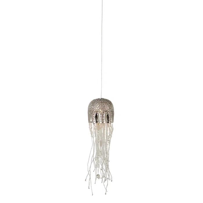 Medusa Nickel Glass LED Pendant Light