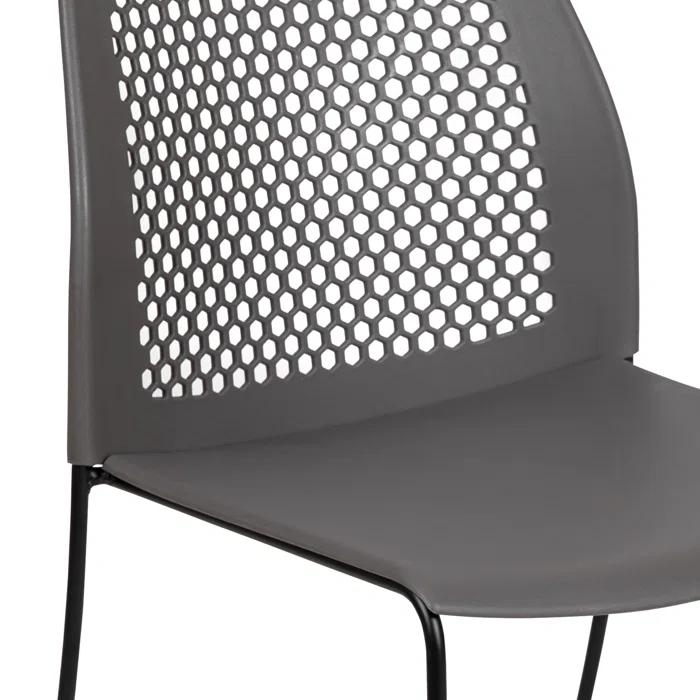 Flash Furniture Antonia 661 lb. Capacity Stack Chair with Air-Vent Back and Powder Coated Sled Base