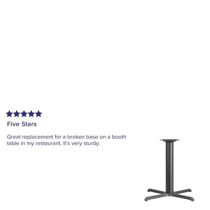 Flash Furniture Beverly Restaurant Table X-Base with 3" Dia. Table Height Column