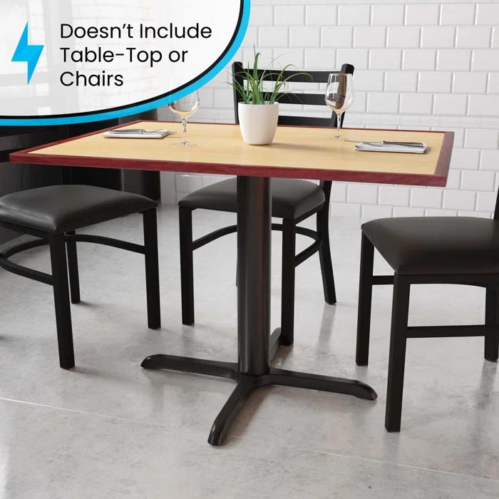 Flash Furniture Beverly Restaurant Table X-Base with 3" Dia. Table Height Column
