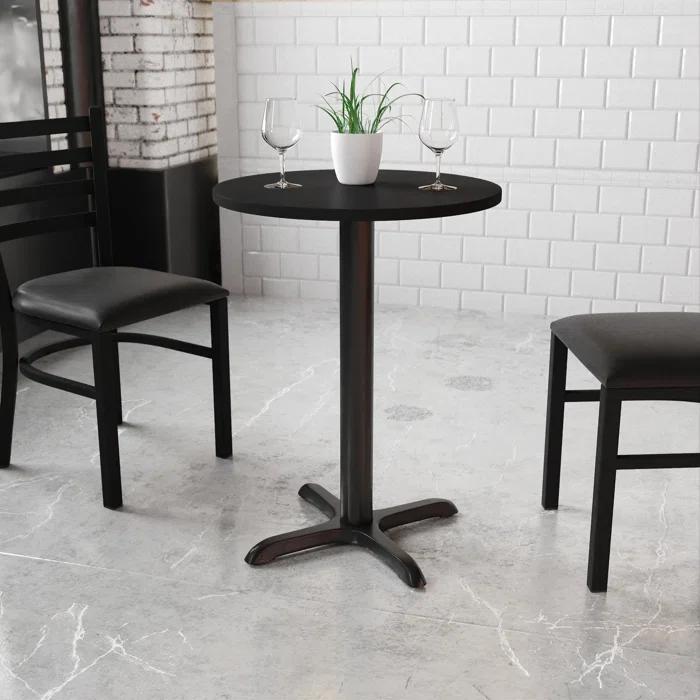 Flash Furniture Carrus Round Laminate Table Top with Height Table Base