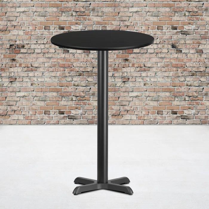 Flash Furniture Carrus Round Laminate Table Top with Height Table Base