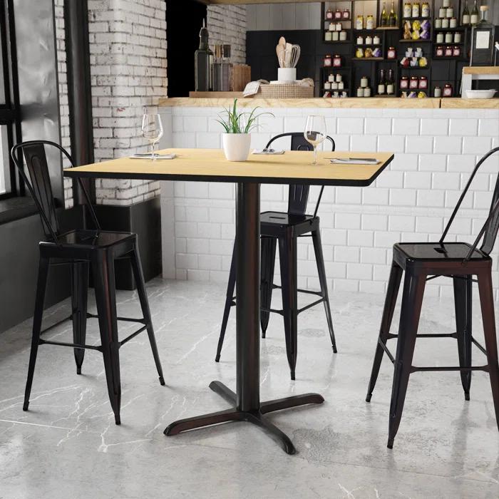 Flash Furniture Laminate Table Top with Table Height Base