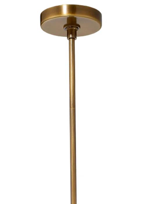 Cambrai Sleek Glass and Antique Brass Linear Pendant Light