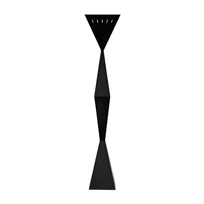 Noir Brixton 66'' Matte Black Torchiere Floor Lamp