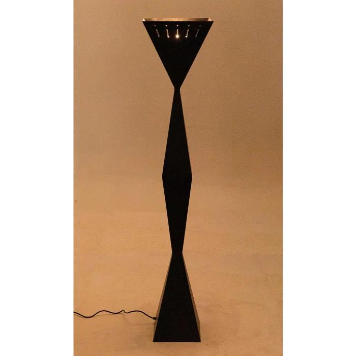 Noir Brixton 66'' Matte Black Torchiere Floor Lamp