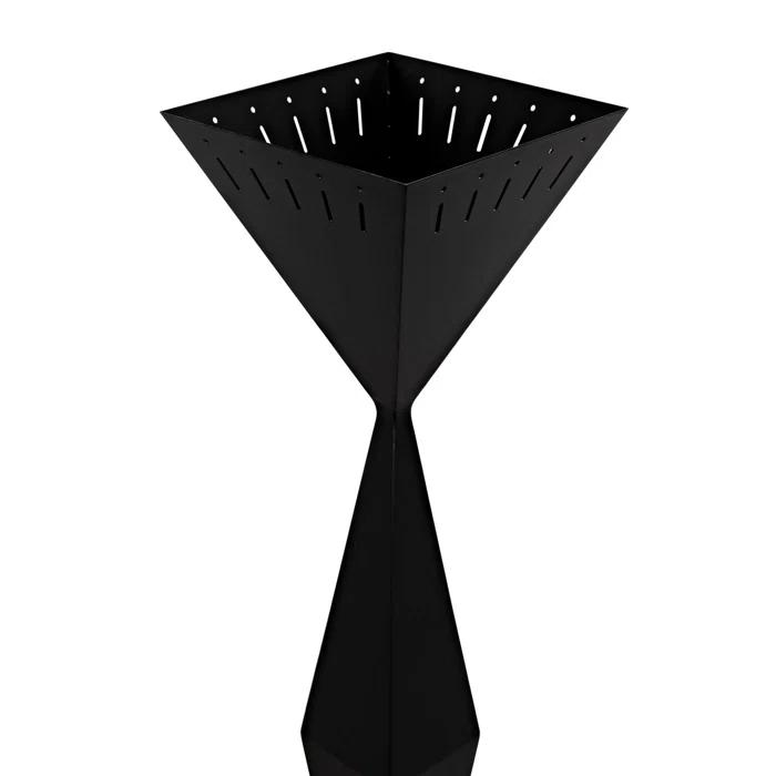 Noir Brixton 66'' Matte Black Torchiere Floor Lamp