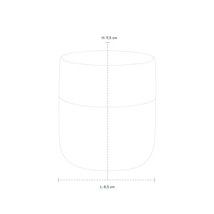 Caribbean Blue and White Ceramic Mug with Silicone Grip