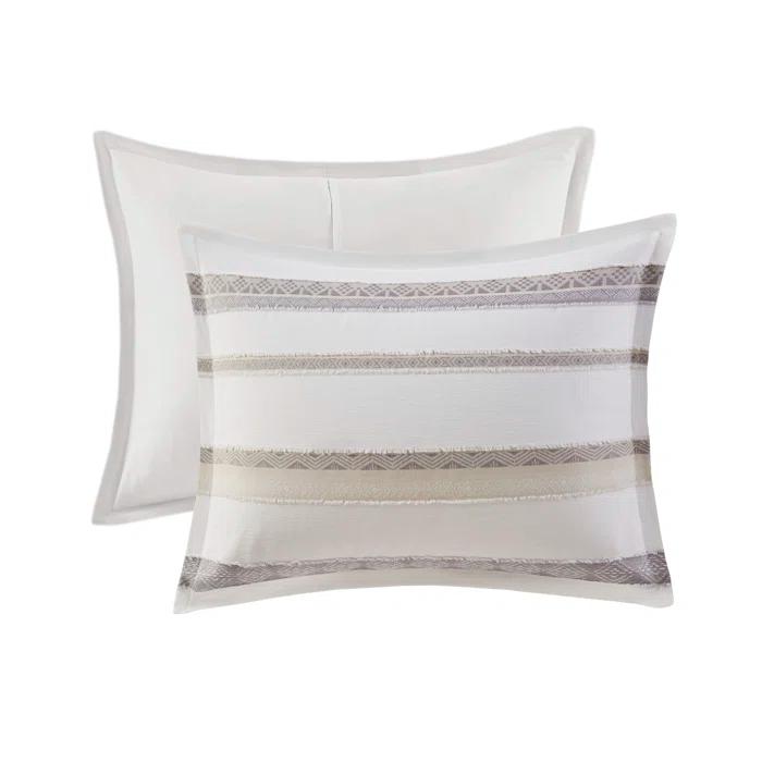 510 Design Langley 3 Piece Clipped Jacquard Duvet Cover Set