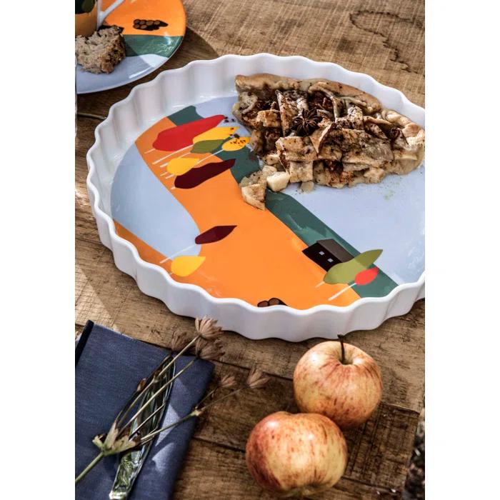DEGRENNE Paris Destination Foret -Round Pie Dish 11.8"