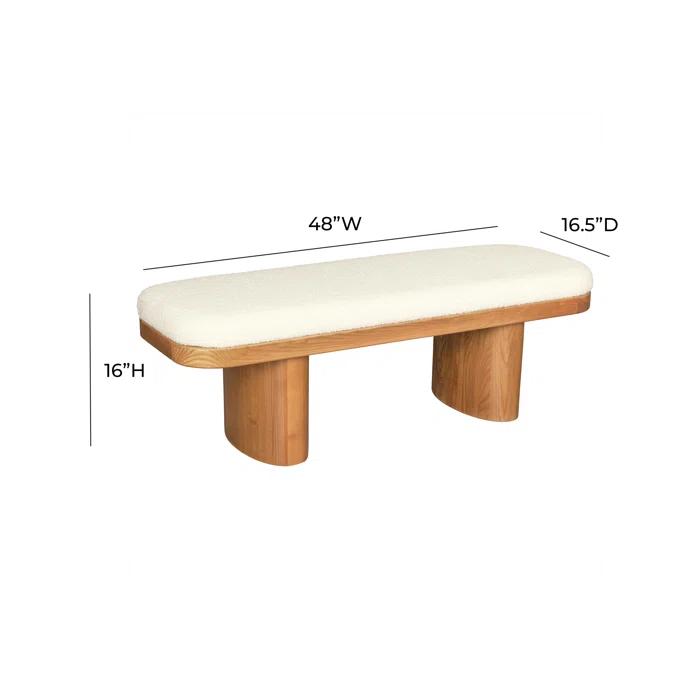 AllModern Hilarie 48" Boucle Bench & Reviews | AllModern