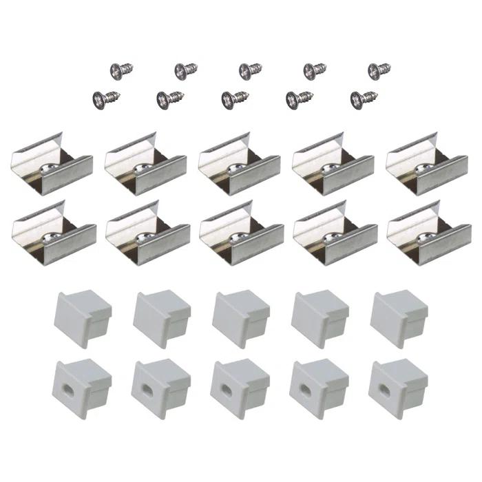 Armacost Lighting Accessory Packs for LED Tape Light Mounting Channels, Deep Surface, Grey 960004