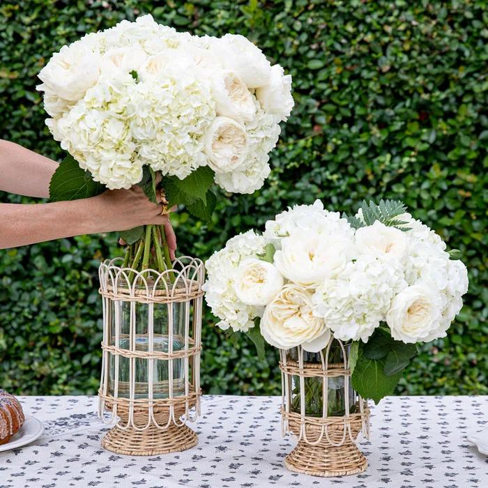 Juliska Provence Rattan Hurricane - Whitewash