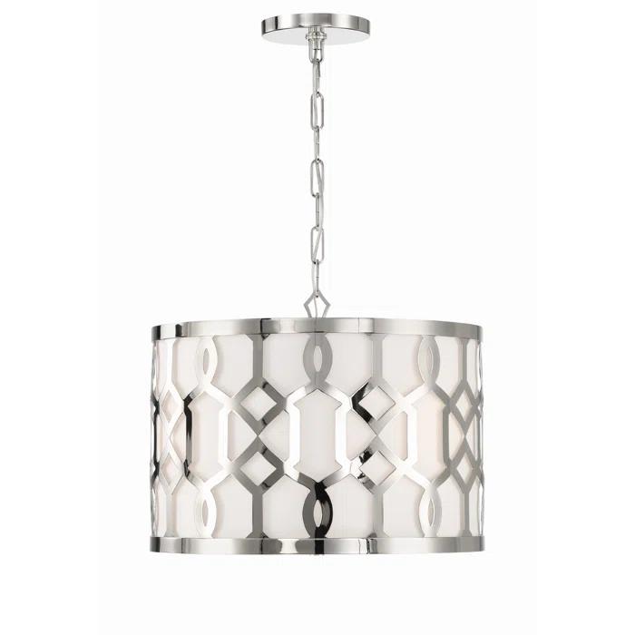 Crystorama Libby Langdon for  Jennings 5 Light Polished Nickel Chandelier - 24.25'' W x 14.75'' H