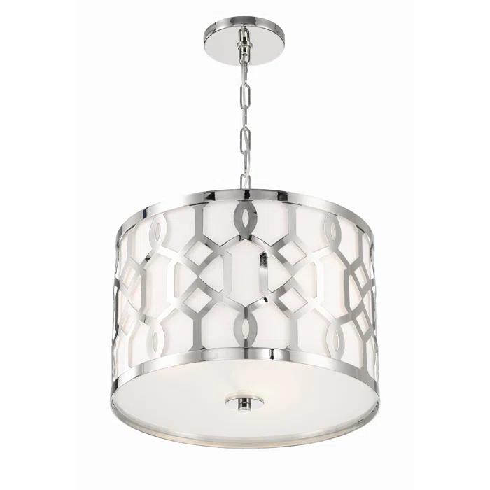 Crystorama Libby Langdon for  Jennings 5 Light Polished Nickel Chandelier - 24.25'' W x 14.75'' H