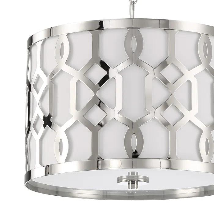 Crystorama Libby Langdon for  Jennings 5 Light Polished Nickel Chandelier - 24.25'' W x 14.75'' H