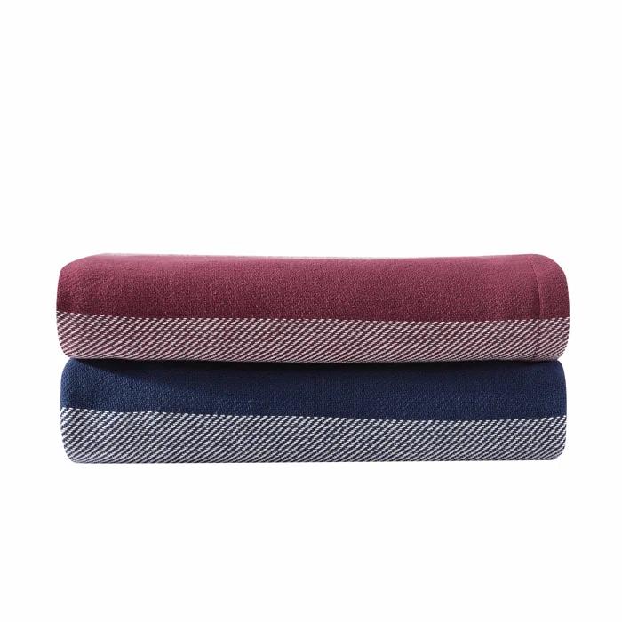 Eddie Bauer Eddie Bauer Boylston Stripe Cotton Reversible Blanket