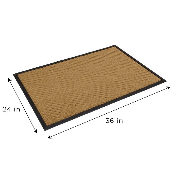 SmartDesign Smart Design All-weather High-traffic Door Mat - Large - Durable, Easy Clean - Indoor Or Outdoor - Skid-resistant - Front Entrance Welcome Doormat, Back Home Entry Floor Rug - Light Gray Diamond