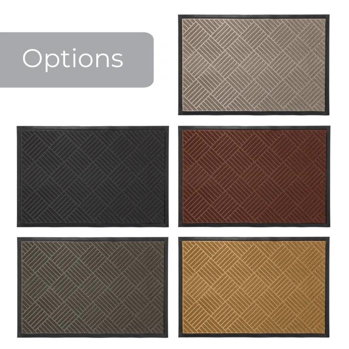 SmartDesign Smart Design All-weather High-traffic Door Mat - Large - Durable, Easy Clean - Indoor Or Outdoor - Skid-resistant - Front Entrance Welcome Doormat, Back Home Entry Floor Rug - Light Gray Diamond