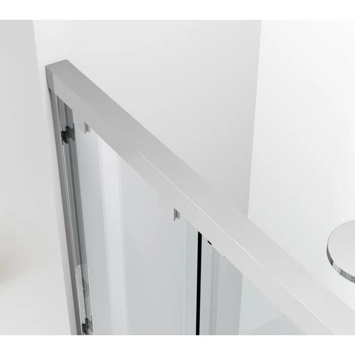 54.33" - 60" W x 60" H Double Sliding Semi-Frameless Tub Door