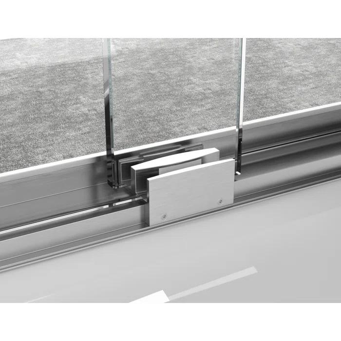 54.33" - 60" W x 60" H Double Sliding Semi-Frameless Tub Door