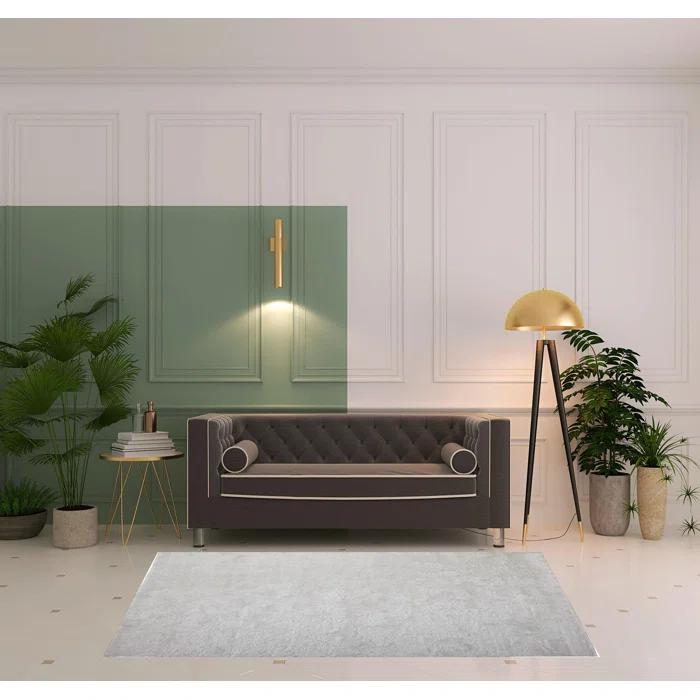 Freya White Rectangular Handcrafted Shag Rug