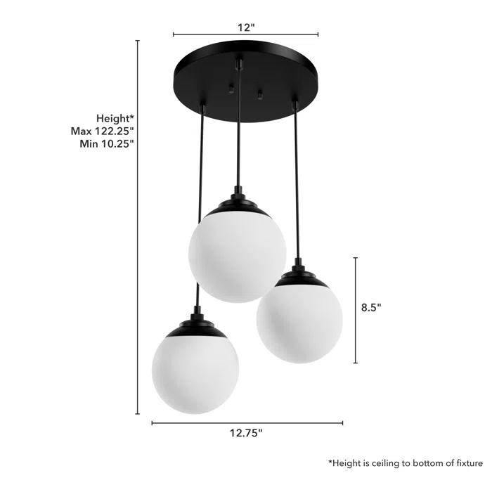 Hepburn 3 - Light Cluster Globe Pendant