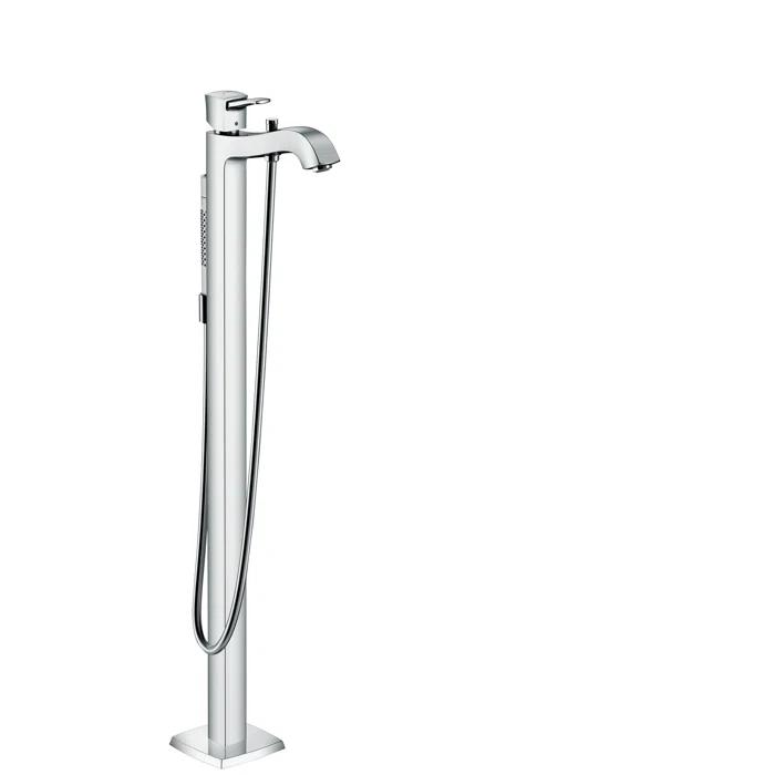 Metropol Classic Single Handle Floor Mounted Freestanding Tub Filler Trim with Hand Shower