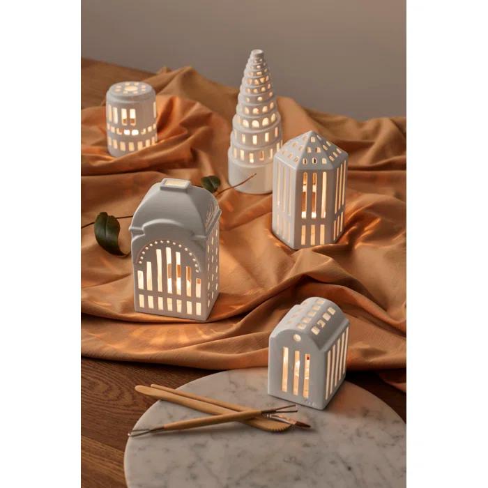 Kähler Urbania 4.1'' H Concrete / Cement Tabletop Lantern