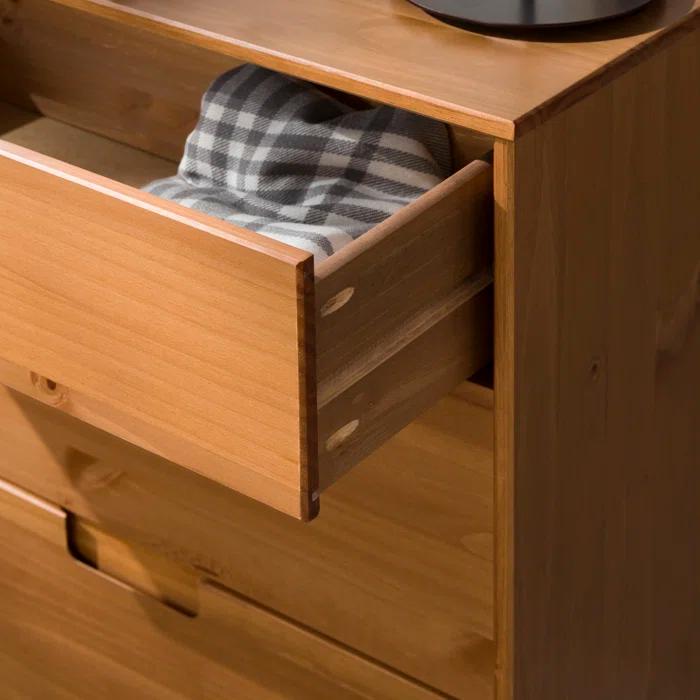 Yarber Groove 3 Drawer Solid Wood Chest