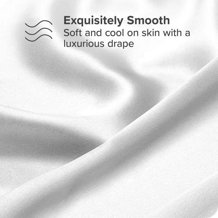 Bare Home 100% Mulberry Silk Pillowcase Zipper Closure