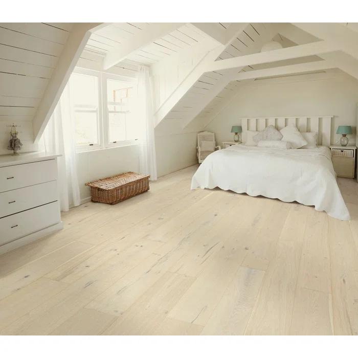 Third Avenue Oak 9.45-in W x 15 mm T x Varying Length Wire Brushed Engineered Hardwood Flooring