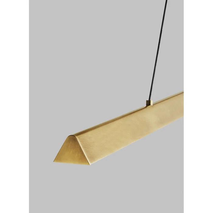 Natural Brass 48" LED Linear Suspension Light