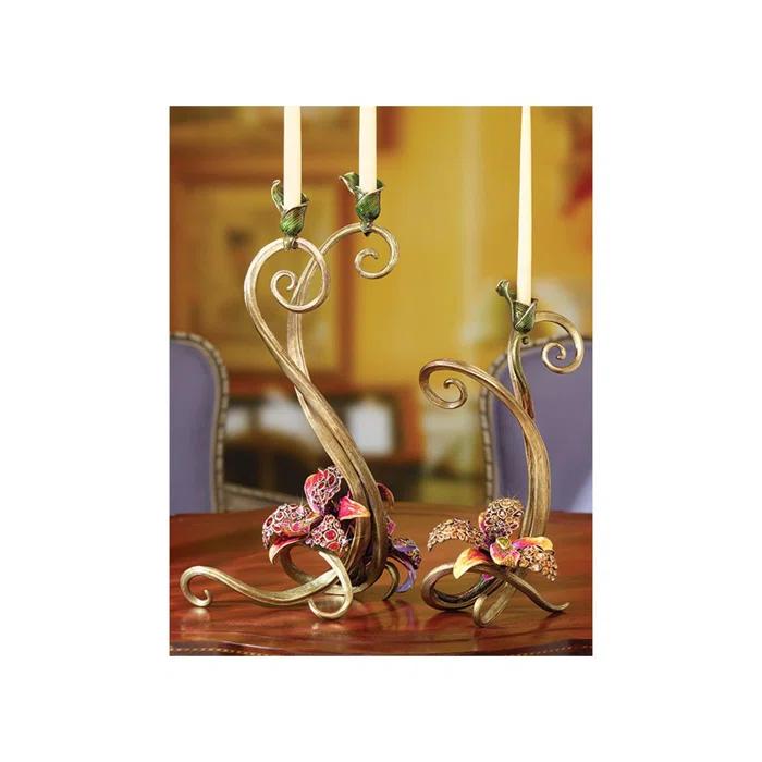 16.5" Pewter Tabletop Candlestick