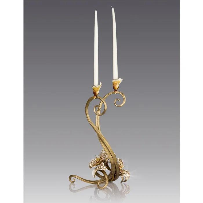 Roselyn Orchid Double Candlestick