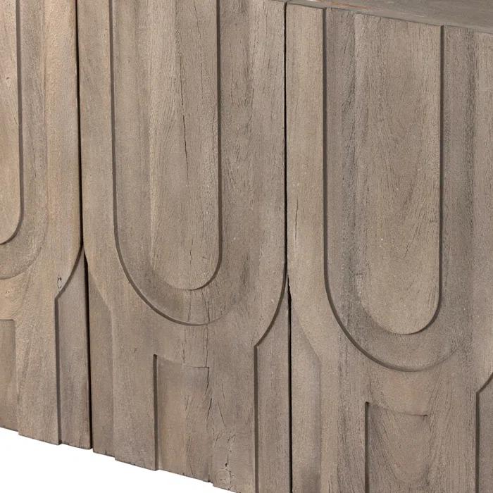 Maya Aged Grey 72" Reclaimed Wood Media Console with Cabinet