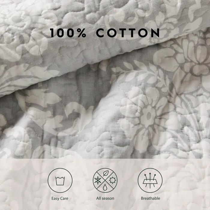 Laura Ashley Venetia Reversible Cotton Quilt Set
